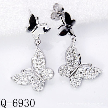 Dernières boucles d&#39;oreilles Styles 925 bijoux en argent (Q-6930)